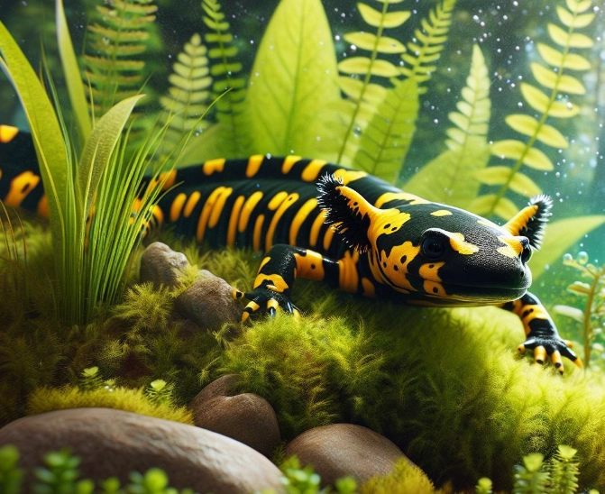 tiger salamander axolotl tiger salamander axolotl