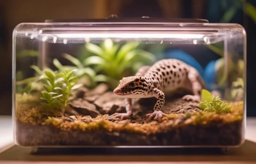 leopard gecko heat lamp day